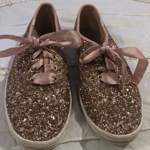 kate spade rose gold keds